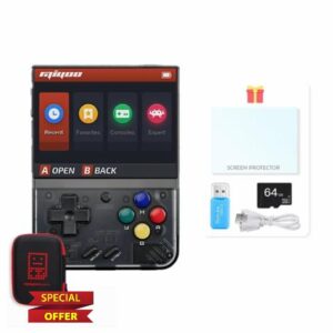 BITTBOY Miyoo Mini Plus+ Handheld Gaming Console with Larger 3.5” IPS Screen for the Best Classic Console Gaming with WiFi and ARM Cortex-A7 CPU [Miyoo-Tr-Black]