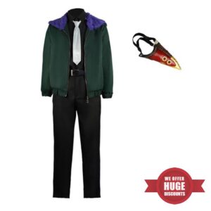 Jilijia Anime Academia MHA Cosplay Costume Set Overhaul Kai Chisaki Cosplay Mask Cosplay Prop Superhero Halloween Outfi