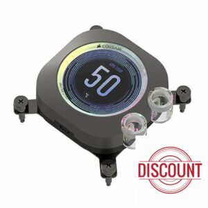 Corsair XC7 RGB ELITE LCD CPU Water Block - 480x480 IPS LCD Screen - 31 RGB LEDs - USB-C - Fits Intel® LGA 1700