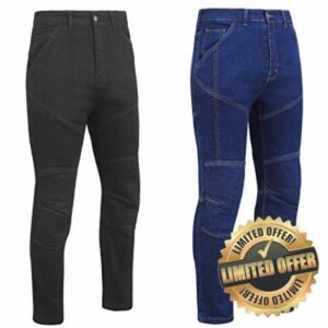ADS SPORTS Men's Motorcycle Motorbike Kevlar Jeans CE Armour Protected Motorbike Denim Trouser Fully Protective Kevlar Lining