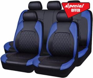 STAZKO 9pcs Leather Car Seat Covers
