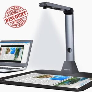 Bamboosang Portable Document Scanner X3: High Definition 8MP Document Camera Capture Size A3 Multi-Language OCR Overhead Scanner USB Doc Cam for Teachers Online Teaching & Students Distance Learning