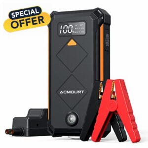Acmount Jump Starter Power Pack 3000A 12V Lithium Car Jump Starter 23800mAh Car Jump Starter Power Bank for up to 10.0L Petrol and 8.0L Diesel Engines