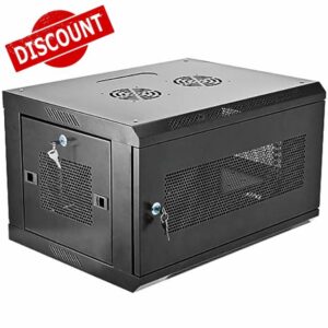 Anman 6U Wall Mount Data Cabinet Network Server Cabinet Rack Network Equipment Enclosure Sturdy Carbon Steel (6U)