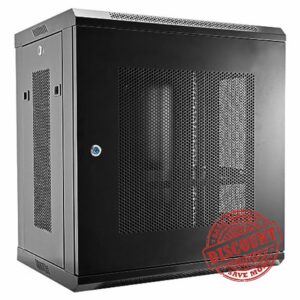 Anman 12U Wall Mount Data Cabinet Network Server Cabinet Rack Network Equipment Enclosure Sturdy Carbon Steel (12U)