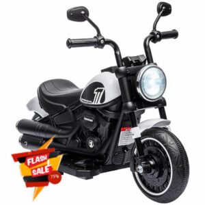 HOMCOM 6V Electric Motorbike with Training Wheels