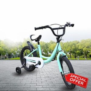 WSIKGHU 16 Inch Children's Bicycle with Stabilisers Boys Girls Outdoor Sporty Children's Bikes Children's Bicycle Bicycle for Children from 5-8 Years