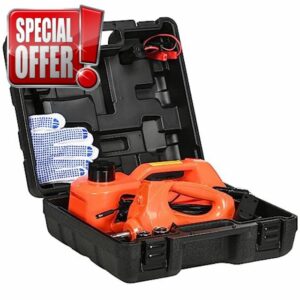 DURHAND 5 Ton Electric Car Jack Kit with 12V Auto Car Floor Jack
