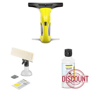 Kärcher WV 1 Window Vac & Kärcher 2.633-129.0 Window Vac Premium Spray Bottle Kit & Kärcher Window Cleaner Concentrate RM 5