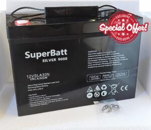 12V 110AH (90AH 100AH 105AH) 12VSLA30N VRLA AGM Deep Cycle Leisure Marine Rechargeable Battery Motorhome Caravan Motor Mover Boat - Fully Sealed No Spill