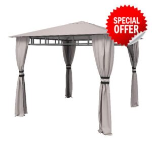 bigzzia gazebo with sides 3m x 3m