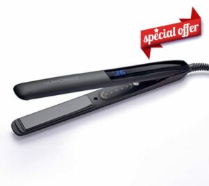 Glamoriser Smart Straightener with Black Diamond Oil Infused Ceramic Plates for Improved Conditioning & Shine