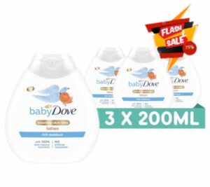 Baby Dove Rich Moisture Baby Lotion 3 Pack (3 x 200ml)