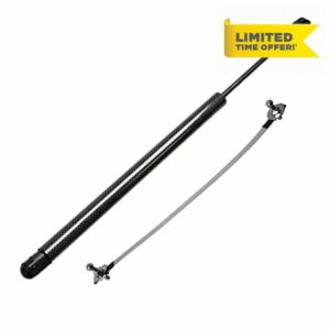 Car Front Hood Hydraulic Lever For Seat For Tarraco 2018-2023 Car Front Hood Gas Strut Bonnet Lift Support Shock Damper Prop Rod Arm Absorber (Color : Black carbon fiber)