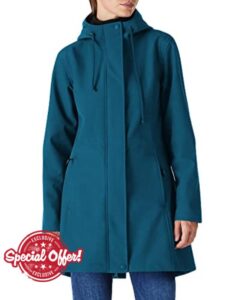 Outdoor Ventures Softshell Jacket Ladies Rain Jacket Functional Lightweight Rain Coat Windbreaker Waterproof Hiking Jacket Breathable Outdoor Jacket with Hood for Spring Fall Winte