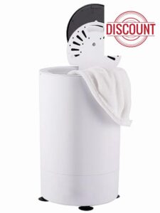 BAOSHISHAN 2kg Spin Dryer for Clothes 1500rpm Electric Mini Gravity Spin Dryer Blue-Ray Sterilization Clothes Spinner Dryer with Rubber Mat UK Plug            [Energy Class A+++]