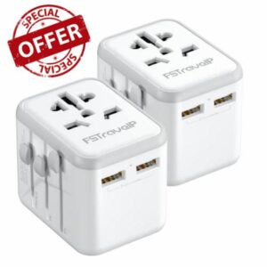 2 Pack Universal Travel Adapter