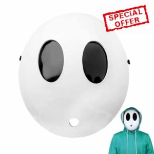 DOUKI White Shy Guy Mask Girls Halloween Mask