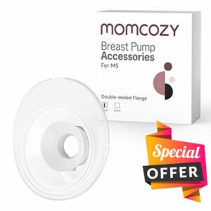 Momcozy Double-Sealed Flange 24mm Compatible with Momcozy M5 Breast Pump. Original M5 Breast Pump Replacement Accessories