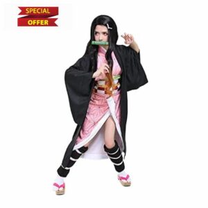 YBLmysh Nezuko Tanjiro Cosplay Costume Demon Shinobu Zenitsu Anime Cosplay Outfit Set Halloween Dress for Adults Kids