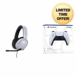 Sony INZONE H3 Gaming Headset - 360 Spatial Sound for Gaming - Boom microphone - PC/PlayStation5 & PlayStation 5 DualSense Wireless Controlle