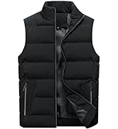 YOUTHUP Mens Knitted Gilet Fleece Lining Quilted Body Warmer Full Zip Thick Winter Cardigan