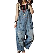 YESNO Women's Dungarees Loose Casual Sleeveless Overall Long Jumpsuit Playsuit Dungarees PV9UK