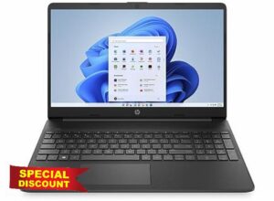 HP Laptop PC 15s - Intel Pentium Quad Core Processor - 4GB - 128GB SSD - Intel UHD 655 GPU - 15.6 inch Full HD 16:9 - Windows 11 Home - inc Microsoft Office 365 Personal for 1 Year - Black