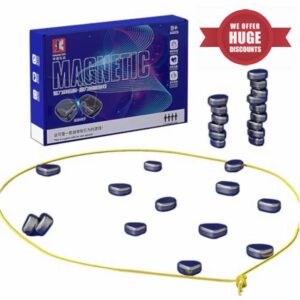 Magnetic Chess Game Set - Magnetic Chess Set Battle Chess Board with Educational Checkers - Portable and Travel-friendly Chess Board - Party Supply for Family Gatherings and Travel (Style A)