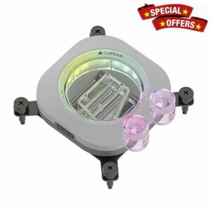 Corsair iCUE LINK XC7 RGB ELITE CPU Water Block - Transparent Flow Chamber - 24 RGB LEDs - Fits Intel® LGA 1700