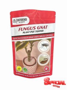 ENTOEND Fungus Gnat Plant Pot Topper | 1 Litre Resealable Pouch | Naturally-Derived Prevention and Solution for Fungus Gnats and Soil Mites | Plant