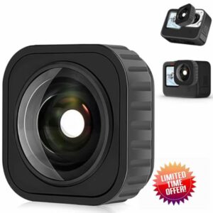 Honbobo Max Lens Mod Wide Angle Lens for GoPro Hero 12/11/10/9Black Ultra Wide Angle FOV Lens Lens Optional Components