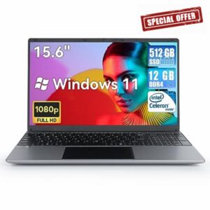 ANMESC Laptop 15.6''with 12GB DDR4 512GB SSD
