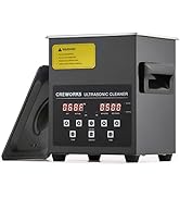 CREWORKS 0.8L Digital Ultrasonic Cleaning Machine with Timer Control, 35W Stainless Steel Ultraso...