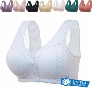 Jeeeun Daisy Bra - Comfortable & Convenient Front Button Bra - Front Snaps Daisy Bra for Seniors