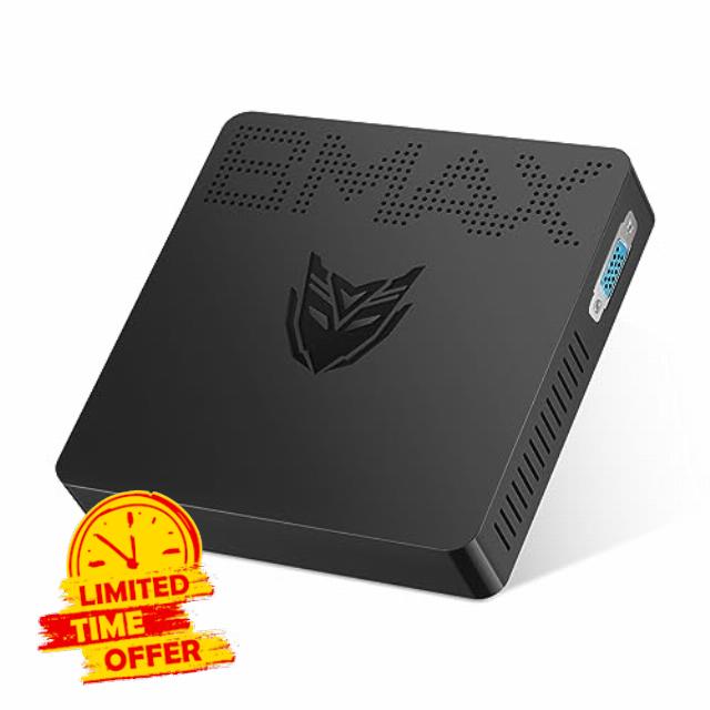 BMAX Mini PC B1Plus 6GB RAM/64GB eMMC Intel Celeron N3350(up to 2.4GHz) HDMI/VGA Port Support M.2_SATA_2280 SSD 4K HD Gigabit Ethernet 2.4G/5.0G Dual WiFi BT4.2 Micro PC