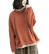 YESNO Women Loose Swing Chunky V-Neck Sweater Vests Oversized Knit Sleeveless Jumpers with Cute D...