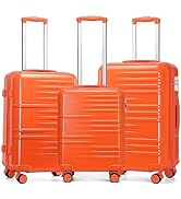 British Traveller Suitcase Carry On Hand Cabin Luggage Medium Size Hard Shell PP Checked in Suitc...