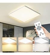 MLOQI 36W Bedroom Ceiling Lights with Remote Bathroom Lights Ceiling Square LED Ceiling Light Sup...