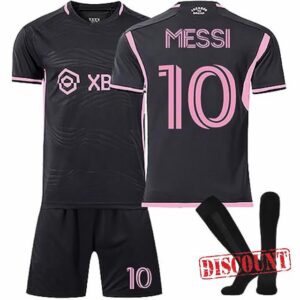 Miami Messi Kit Football Kit for Kid and Adult #10 Football Strip American Football Jersey for Women/Men Kit Set Shirts Shorts and Socks Football Fan Christmas
