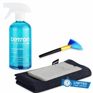 Betron TV Screen Cleaner including Microfibre Clothes and Dust Brush for LED