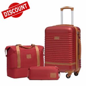 COOLIFE Suitcase Trolley Carry On Hand Cabin Luggage Hard Shell Travel Bag Lightweight with TSA Lock