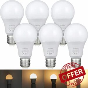 EDISHINE 6 Pack Dimmable Screw Light Bulb