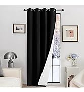 Deconovo Grey Blackout Curtains Thermal Curtains Super Soft Pencil Pleat Blackout Curtains Bedroo...