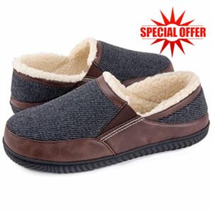 ULTRAIDEAS Men's Memory Foam Slippers with Cozy Fleece Lining