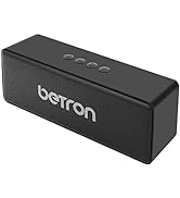 Betron Wireless Portable Bluetooth Speaker Compact and Mini for iPhone iPad Smartphone, Black