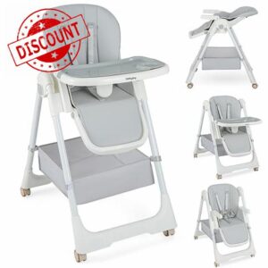 COSTWAY Folding Baby High Chair
