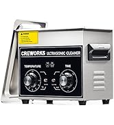 CREWORKS 2L Ultrasonic Cleaner with Heater and Timer, 60W Stainless Steel Ultrasonic Cleaning Mac...