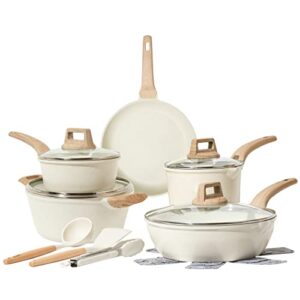 White Granite Induction Kitchen Cookware Sets
