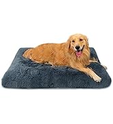 Nepfaivy Dog Bed Large Washable - 93*65 CM Dog Crate Mattress with Non-slip Bottom, Calming Fluff...